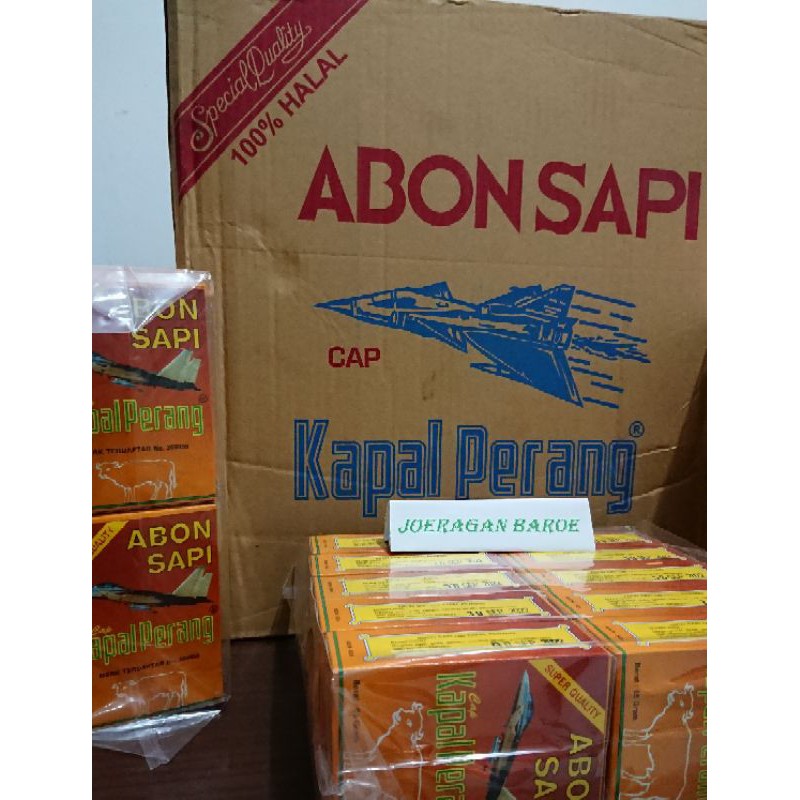 

1 pak abon sapi cap kapal perang isi 10