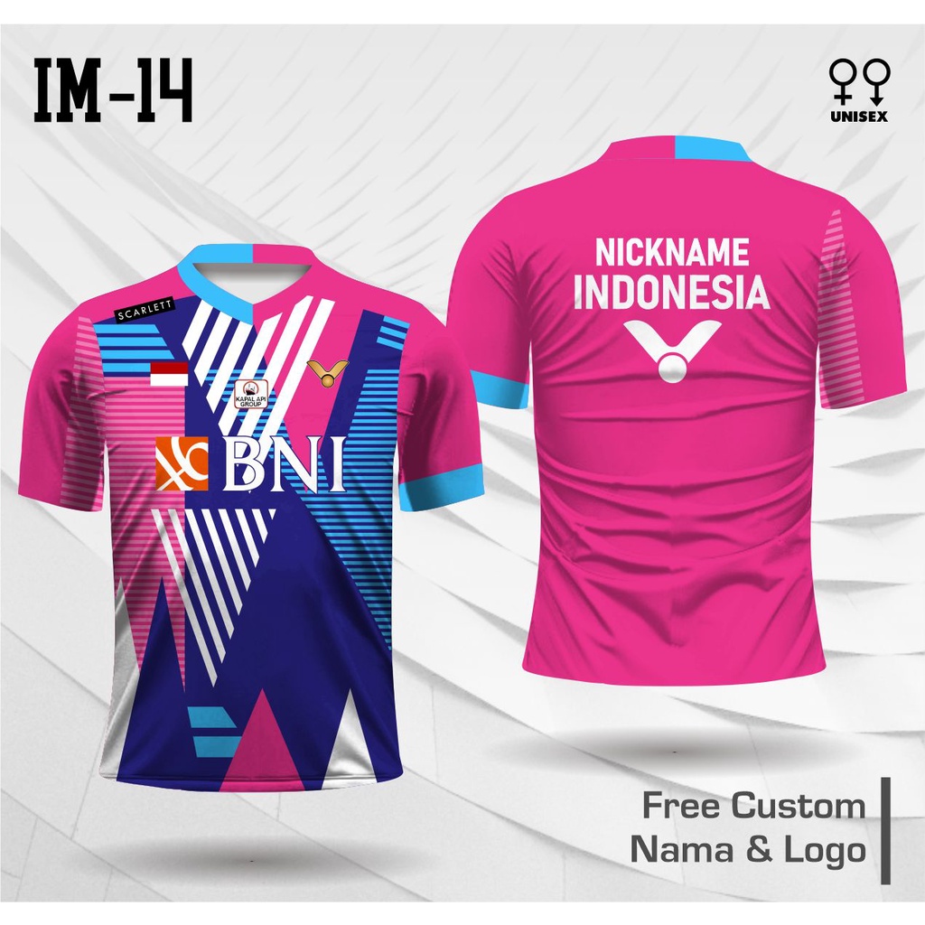 Jersey badminton victor indonesia masters open kaos baju bulu tangkis
