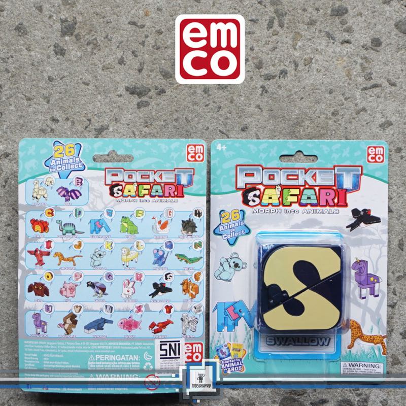 Emco Pocket Safari SWALLOW Letter S Morphers Robot Animal
