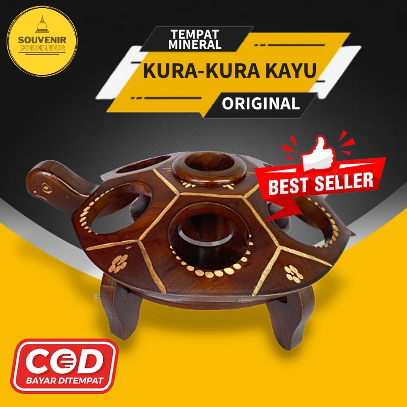 Rak Aqua Kura Kura Keranjang Tempat Air Mineral Aqua Gelas Kayu Ukir Unik Antik 018
