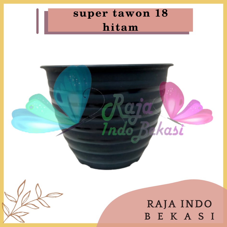 Pot Super Tawon 18 Hitam Garden Of Love Pot Tawon 18cm Mirip Pot Tawon Pirus 18 20 21 24 - Pot Tawon 18