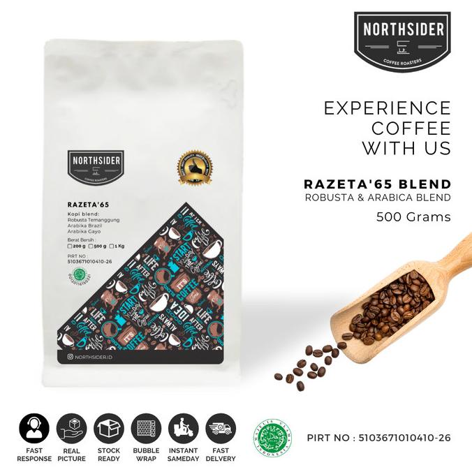 

[ COD ] BIJI KOPI SUSU RAZETA'65 BLEND - 500GR NORTHSIDER COFFEE TERPERCAYA Kode 414
