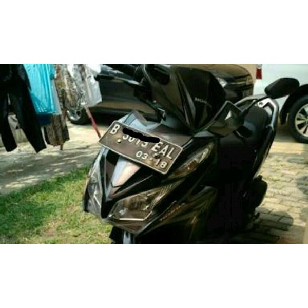 cover front top tameng panel kecil vario 125 fi KZR techno gray abu abu