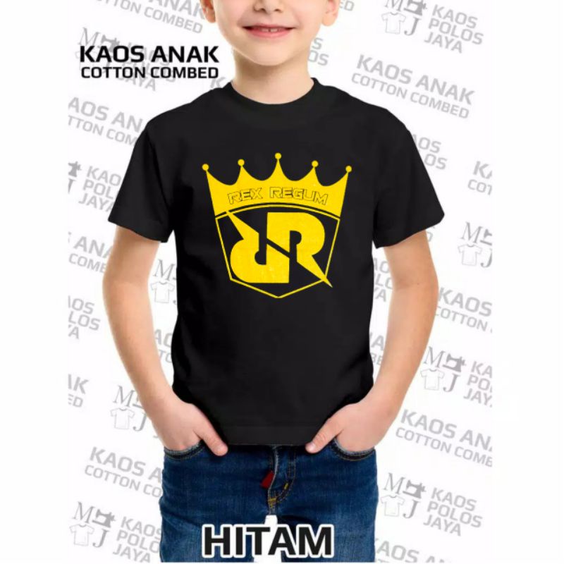 kaos anak anak terbaru/kekinian motif RRQ/kaos anak motif games 1-10th