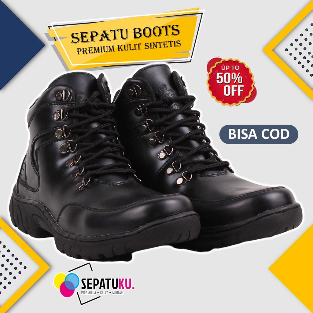 Sepatu Pria Keren Sepatu Pria Murah Sepatu Boots Safety Boot Pria Murah Spatu Pria Casual Sepatu Boots Boot But Pria Sport Original Sepatu Cowboy Sepatu Cowok Keren - Dragon-5