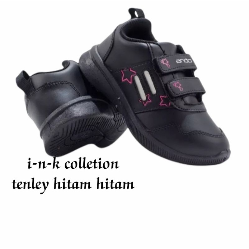 SEPATU ANAK ANDO TINLEY &amp; LILY FLY VELCRO KARAKTER ORIGINAL PEREKAT KUALITAS IMPORT PAUD TK SEKOLAH