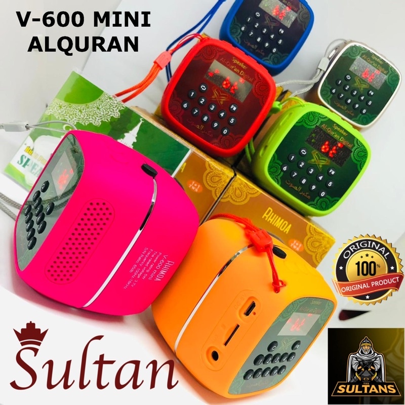 PROMO SPEAKER MUROTTAL ALQURAN 30JUZ V600 MINI MEMORY 16GB RHIMOA ASLI