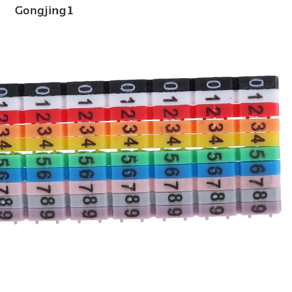 Gongjing1 100Pcs / lot Stiker Label Penanda Kabel RJ45 CAT5 / CAT6 Anti Air