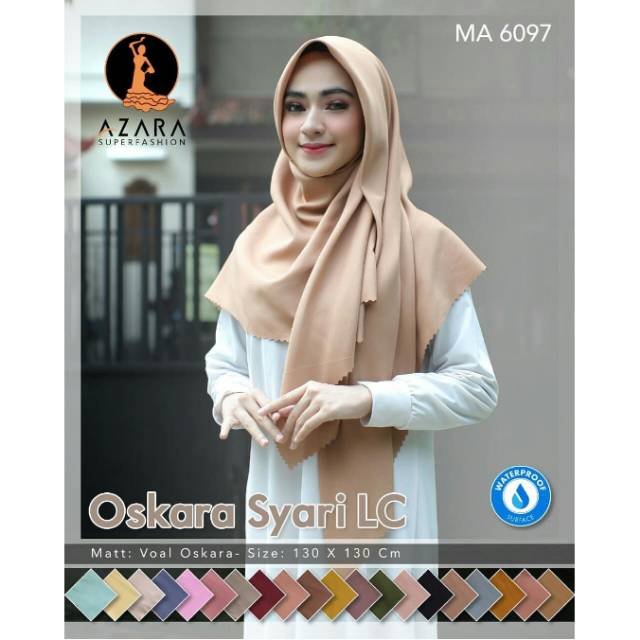 [GROSIR MURAH] OSKARA SYAR'I LASERCUT BY AZARA/ HIJAB POLOS SEGIEMPAT SYAR'I