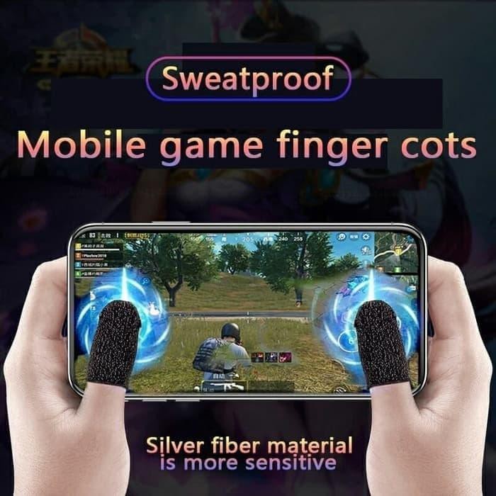 Sarung Tangan Jempol Anti Basah Kiri Kanan Finger Cots Non Slip /Sarung game