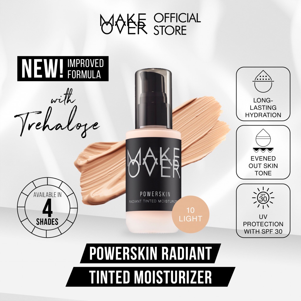 MAKE OVER Powerskin Radiant Tinted Moisturizer - 40ml