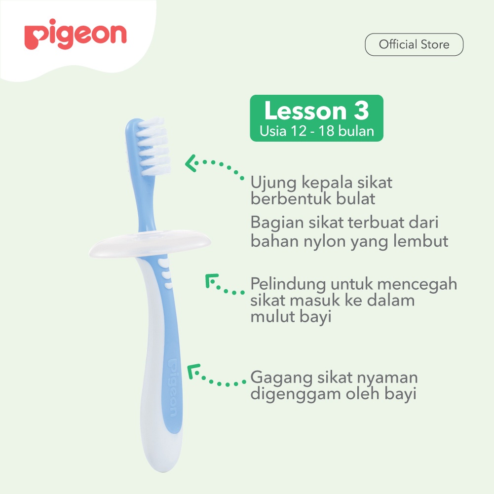 Pigeon Training Toothbrush / Sikat Gigi Anak (Tersedia varian tahapan dan warna)