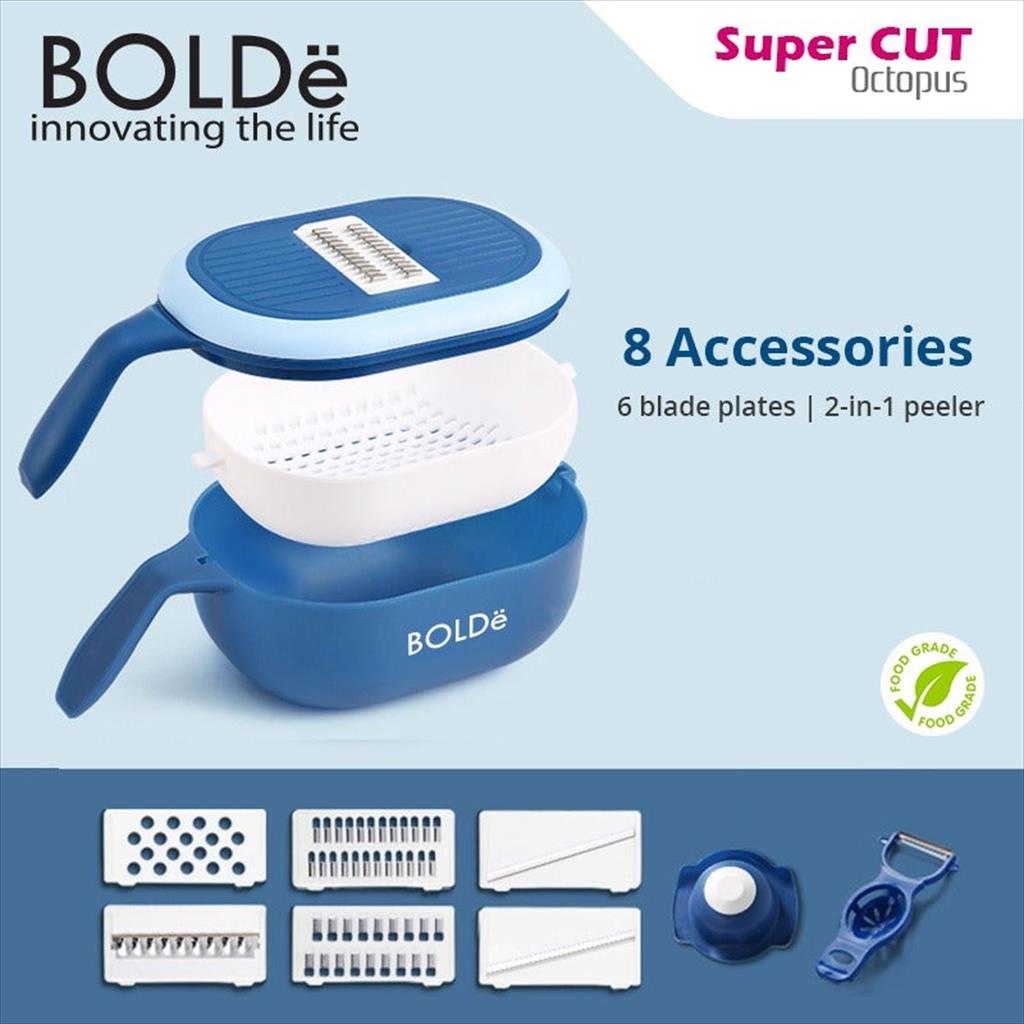 BOLDe Alat Pemotong Kentang Sayuran - Parutan Sayur Buah Multi Slicer Serbaguna Super Cut OCTOPUS