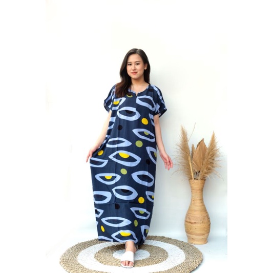 Daster busui bali habel rayon premium panjang semata kaki resleting-B42