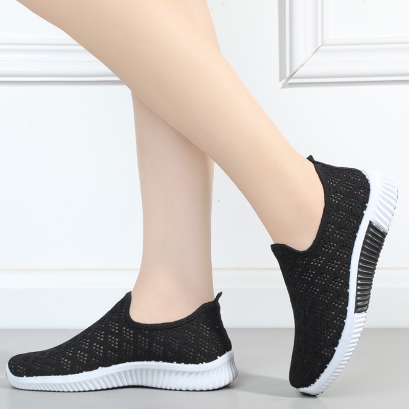 Sepatu Sneakers Slip On Wanita Sepatu Running Cewek Unisex - 2202