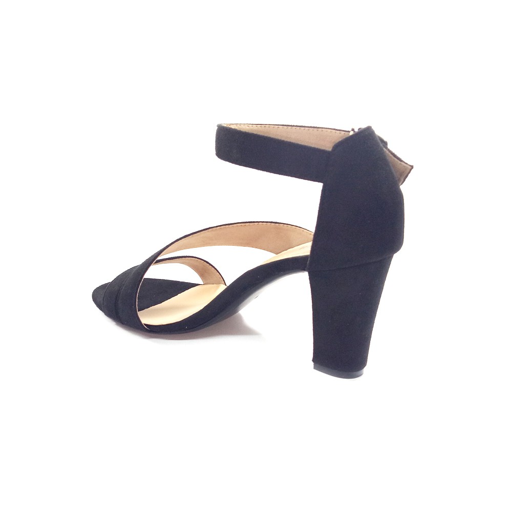 Workswell Sandal Wanita High Heels 8cm  584 Suede Hitam II