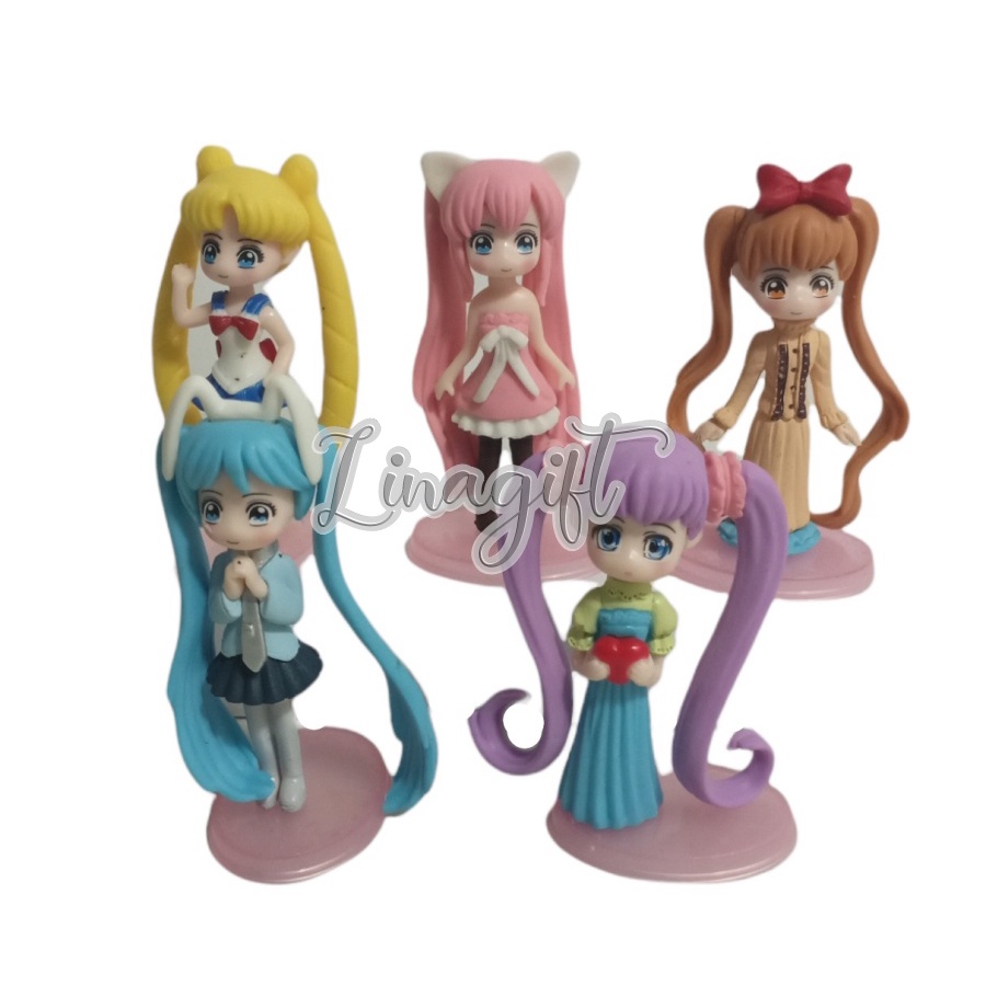 (OBRAL) ACTION FIGURE ANIME MINIATUR PAJANGAN MAINAN ANAK DAN TOPPER CAKE