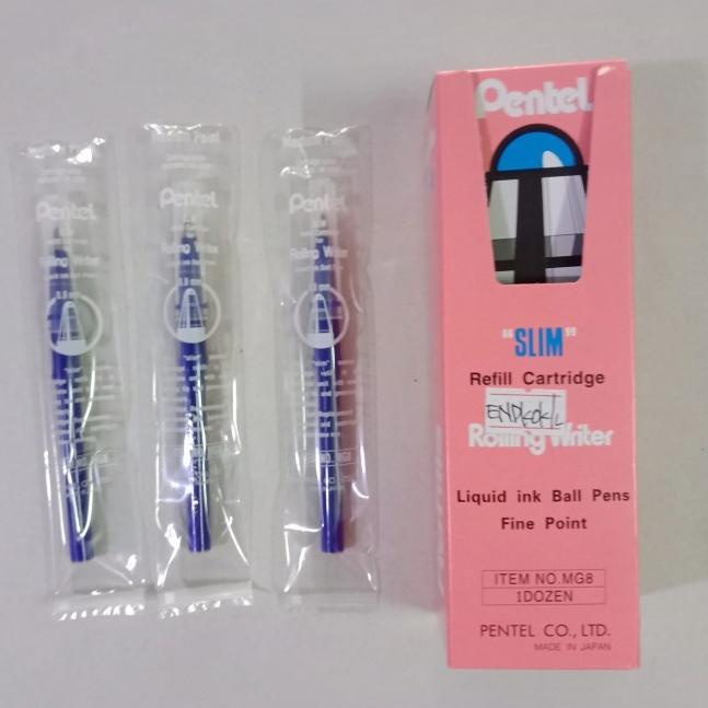 

℮ Isi Pen Pentel MG8 Refill Ballpoint - Biru ➭