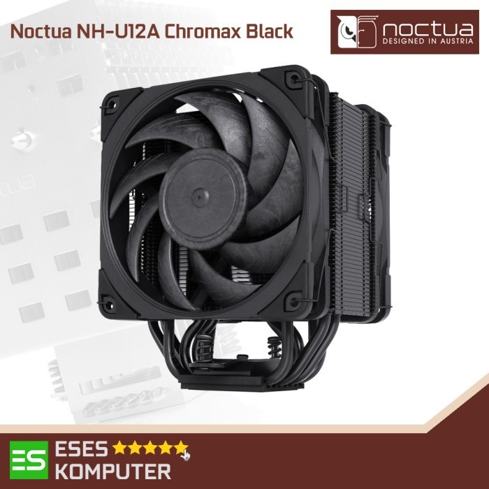 HSF Noctua NH-U12A Chromax Black | Dual Fan NF-A12x25 120mm CPU Cooler