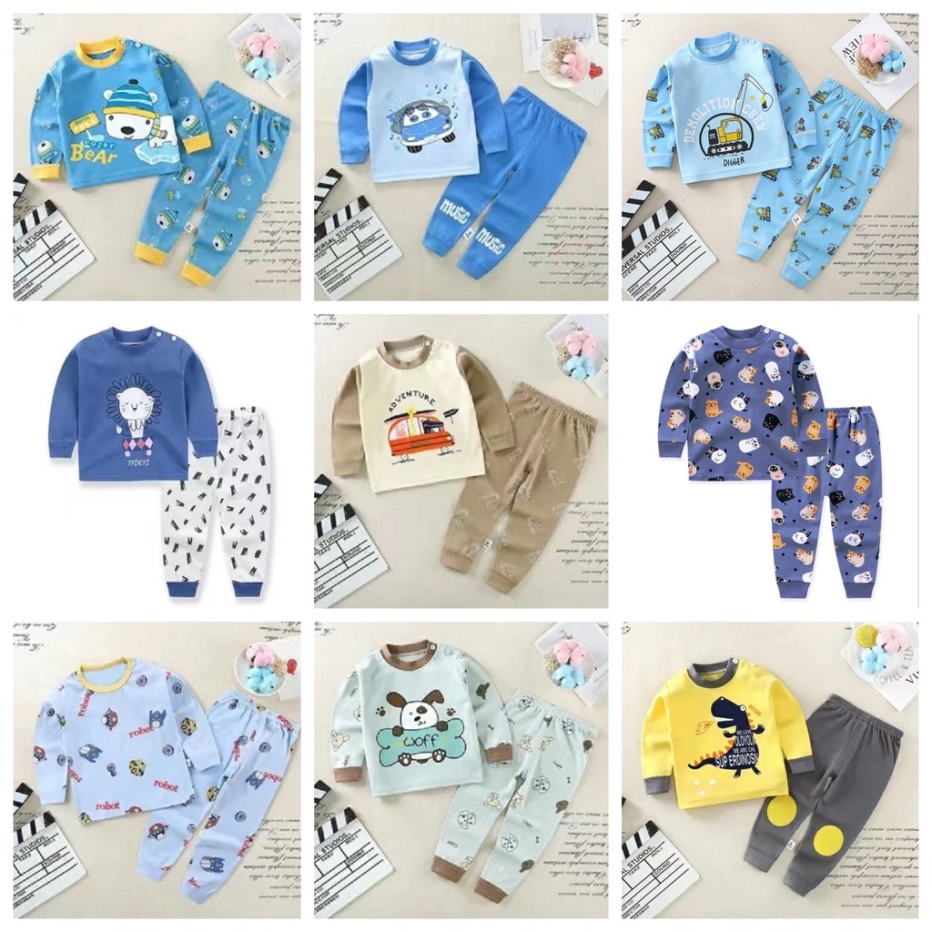 Piyama Anak setelan Baju Tidur Anak Laki laki Import /Piyama