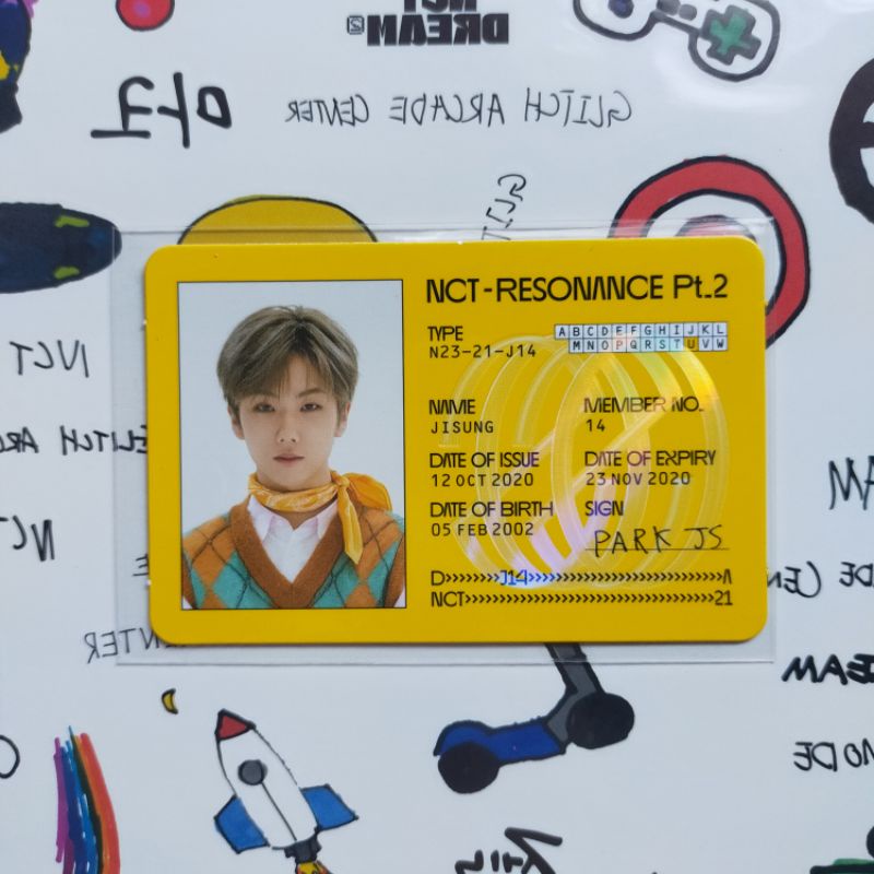 Jisung IDC ID NCT 2020 Resonance Departure Identity Card