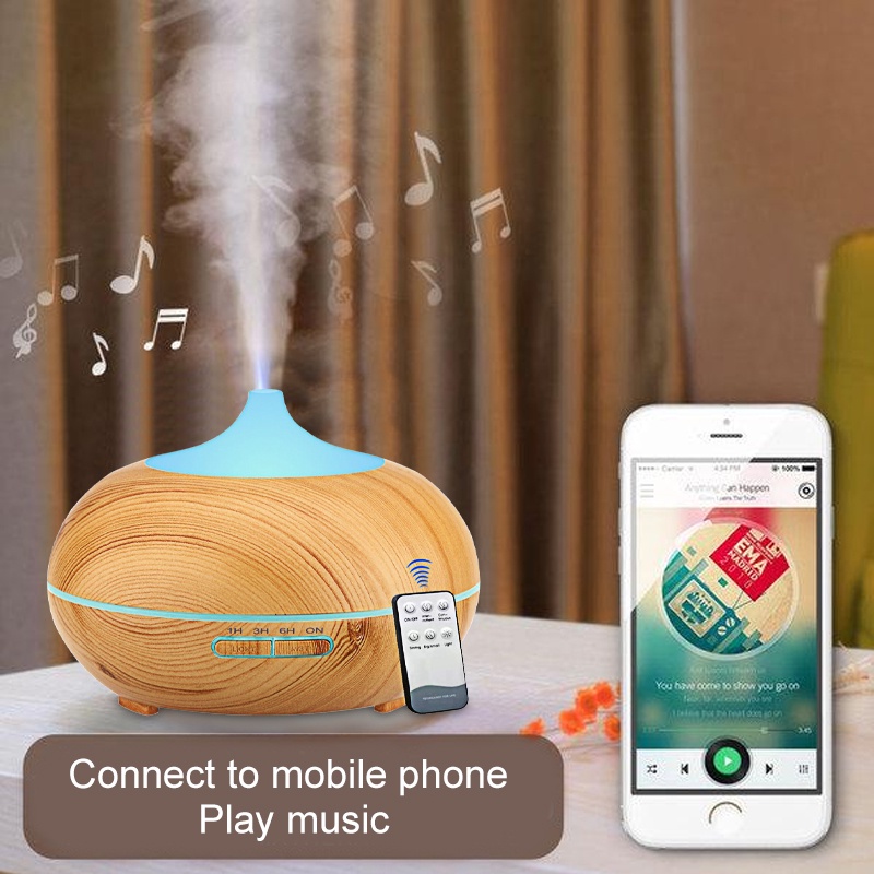 Bluetooth Humidifier diffuser aromaterapi Speaker Music Aromaterapi Difuser Model Pecah Dengan 500ML FREE Remote (garansi toko)-2
