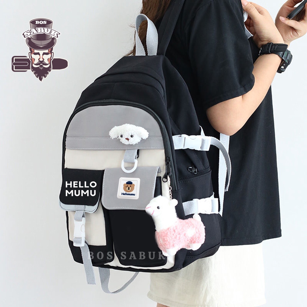 Tas Sekolah Korean Style Tas Ransel Wanita Backpack Korea Fashion Tas Wanita  -BS184-8