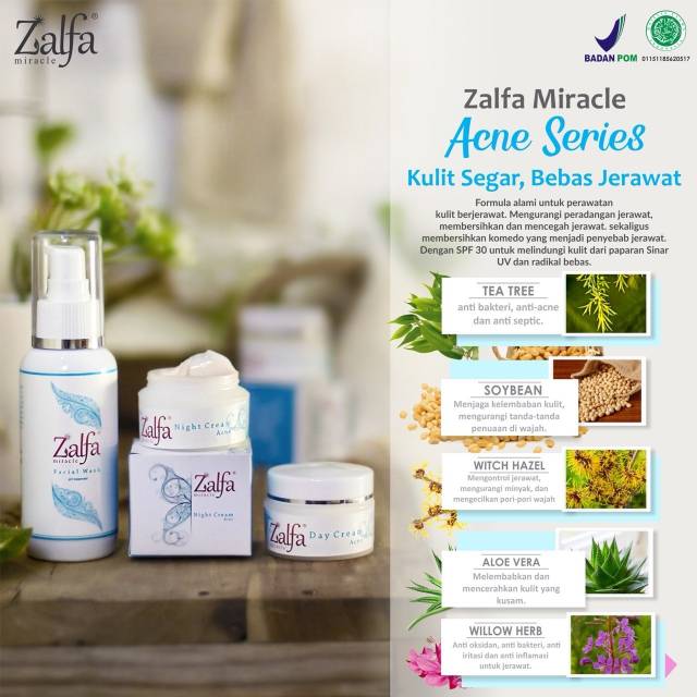 Zalfa Miracle Day Cream Acne Bpom Halal Mui Best Seller Shopee Indonesia