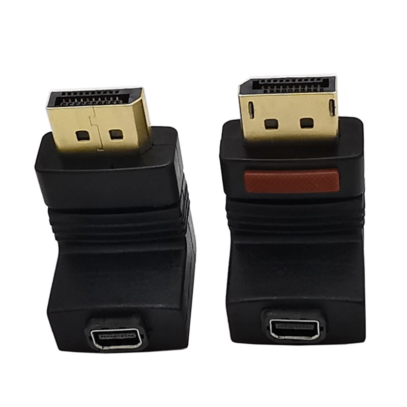 Btsg Adaptor Male to Mini DP Female Tahan Lama Adaptor Kabel Video Anti Korosi Atas/Bawah/Kiri/Kanan Siku90° Connecto