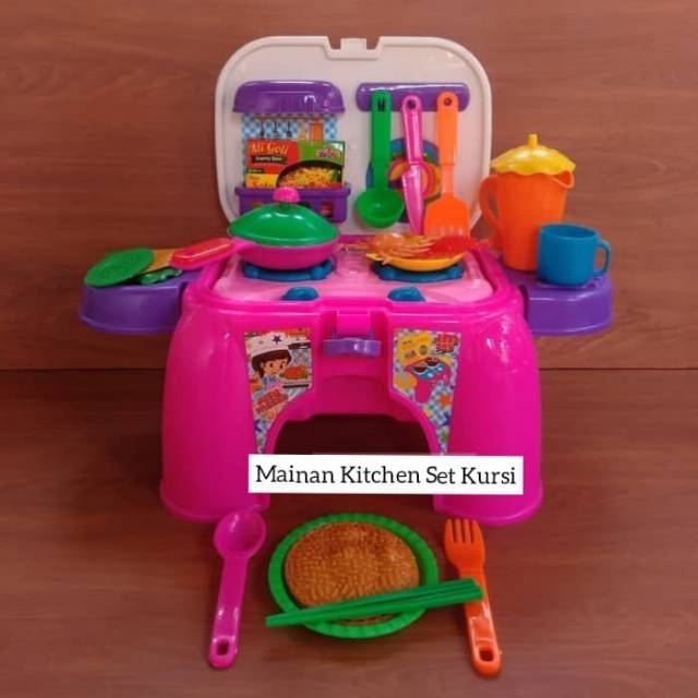 Mainan Kitchen Set Kursi Edukasi - Masak Masakan Dapur Anak Edukatif