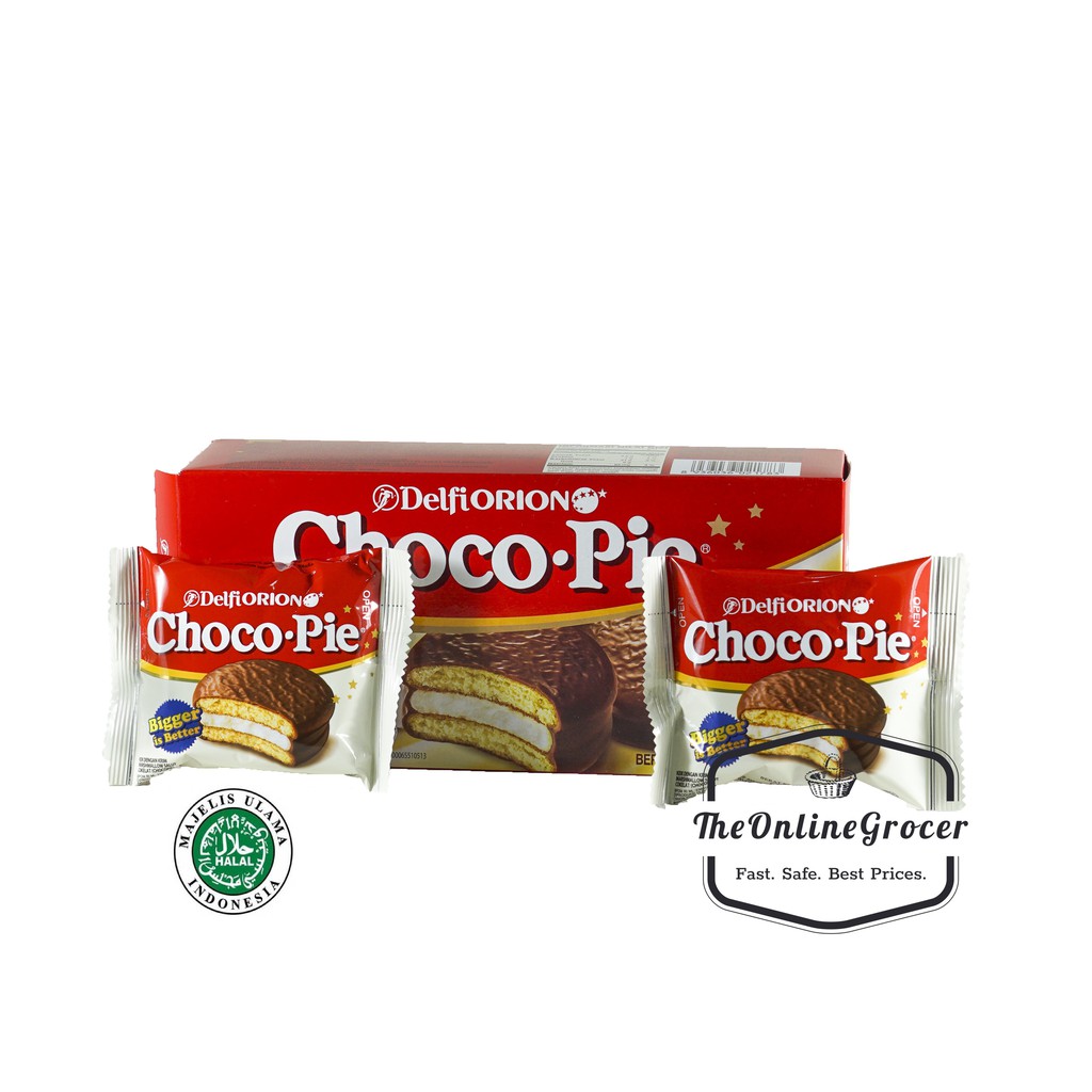 Delfi Orion Choco Pie (6 bungkus) 180gr/Kue Coklat Marshmallow