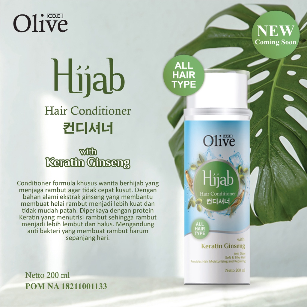 [ORI] SYB Olive Hijab Conditioner Keratin Ginseng dengan Forrmula Khusus Rambut Wanita Berhijab