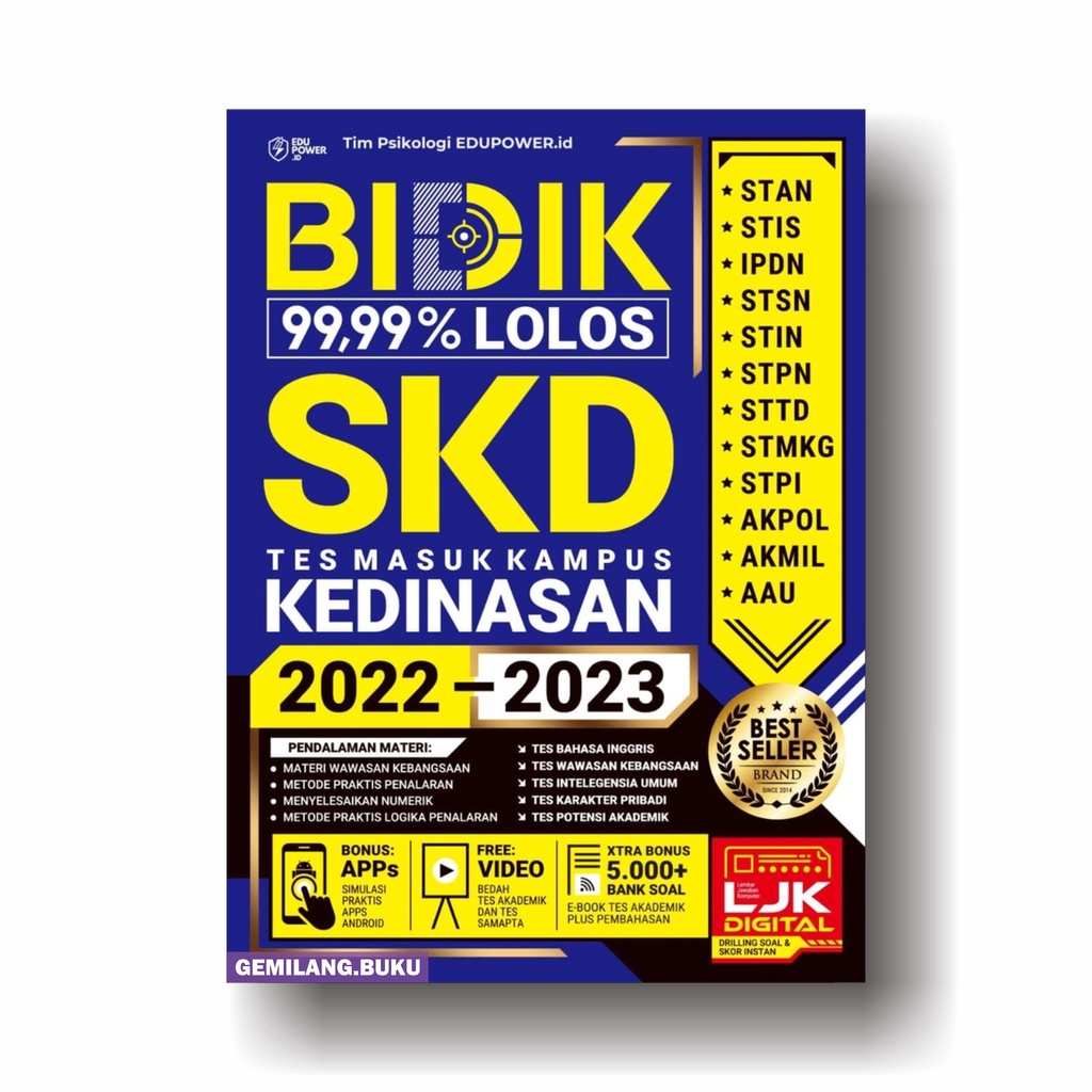 Buku Bidik 99,99% Lolos SKD Kedinasan 2022-2023 - Edupower