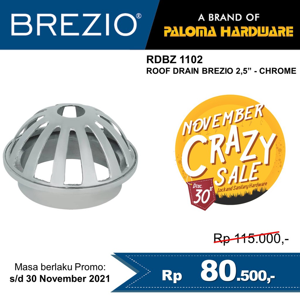 Jual BREZIO RDBZ 1102 ROOF DRAIN 2,5" Saringan Talang Air Saringan Dak ...