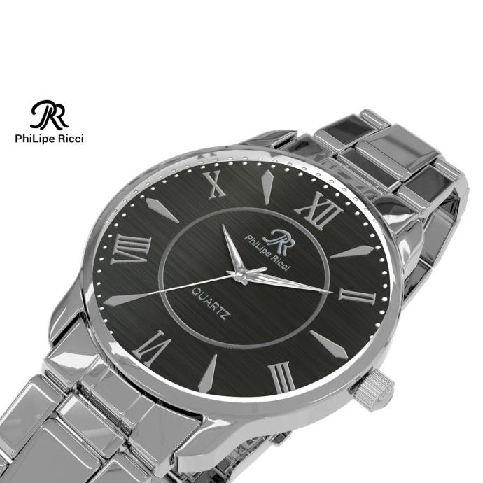 PhiLipe Ricci Jam Tangan Pria Besi Rantai Analog PR11 Free Box