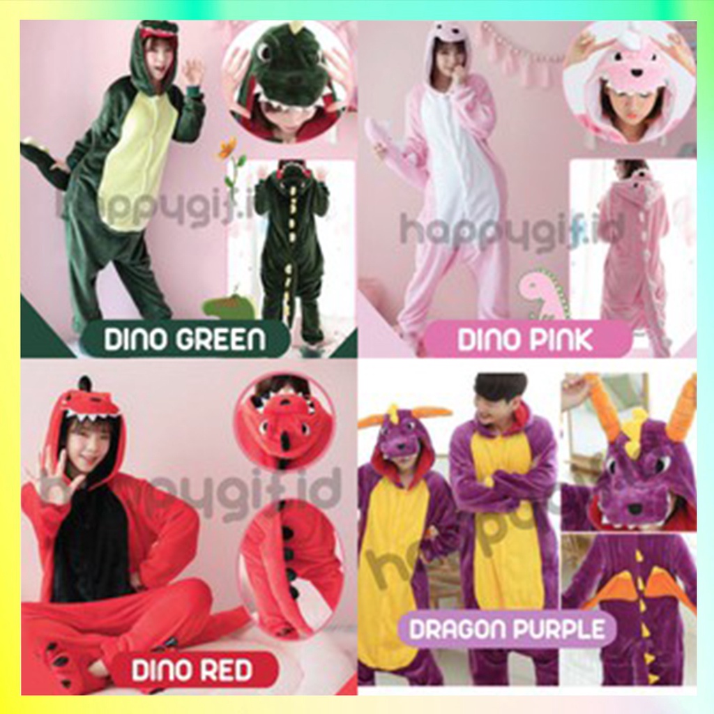 KOSTUM ONESIE PIYAMA KIGURUMI BAJU DINO SULLEY DEWASA