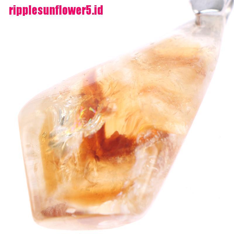 Liontin Batu Kristal Enegry Citrine Alami