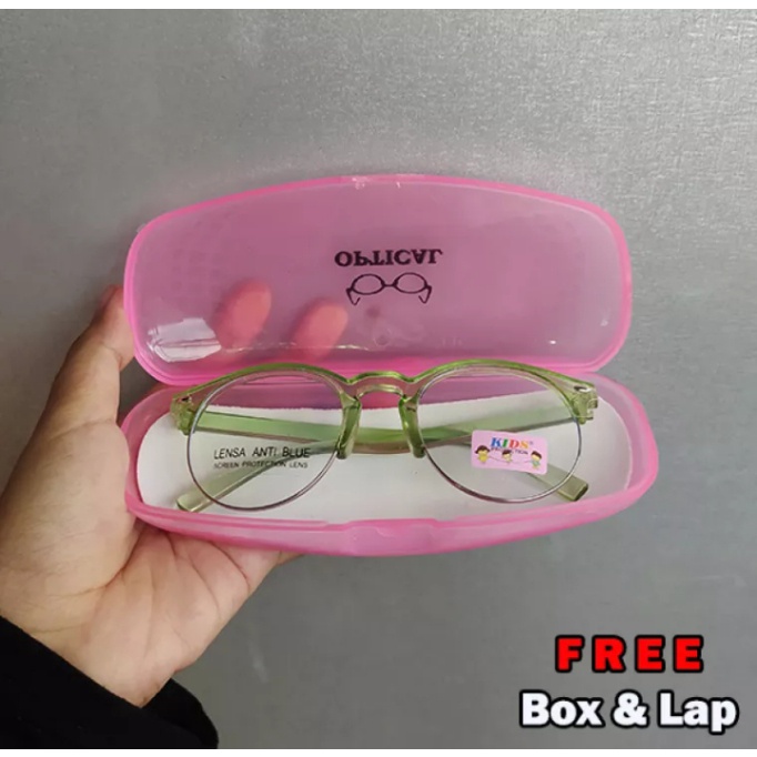 Kacamata Anak~Anti Radiasi Harga Terbaik/Kacamata Anti Radiasi Komputer/Blueray/Bluelight/Frame Gantung/Trendy/Korean Fashion Style Usia 3 s/d 13 Tahun Toko Arsy79-2