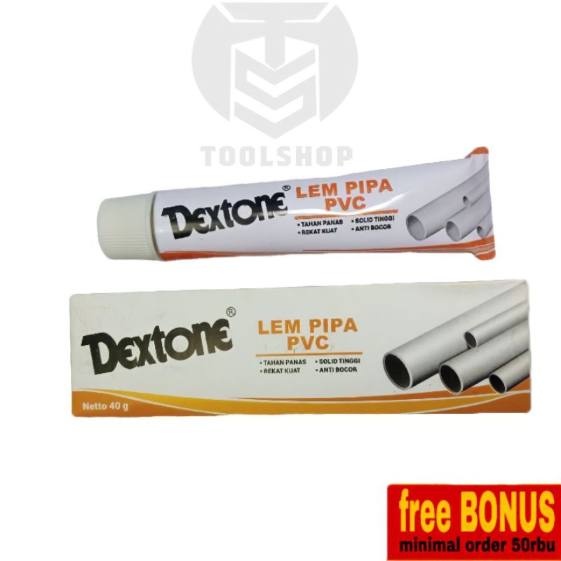 Lem Pipa Paralon Pvc Dextone 40 Gram Lem Paralon