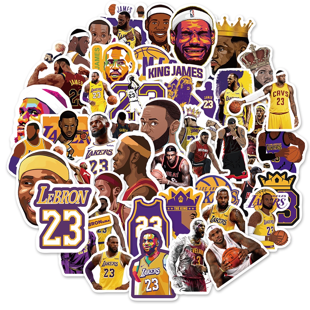 

Stiker Nba Basketball Superstar Lebron James isi 25 pcs