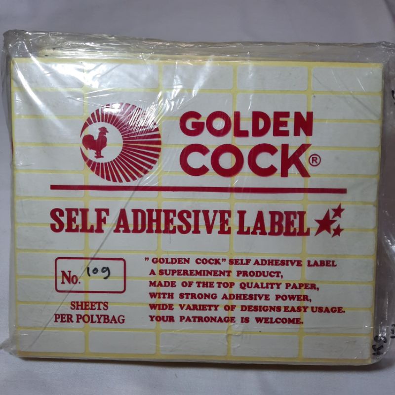 

Label stiker golden cock no.109