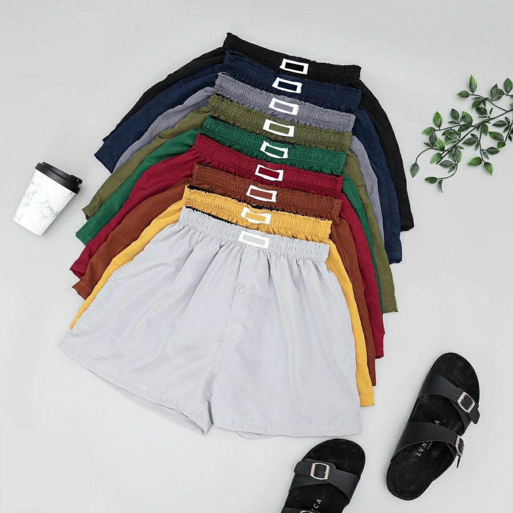 BOXER PRIA POLOS | BOXER POLOS PRIA PREMIUM | BOXER COWOK | CELANA PENDEK PRIA