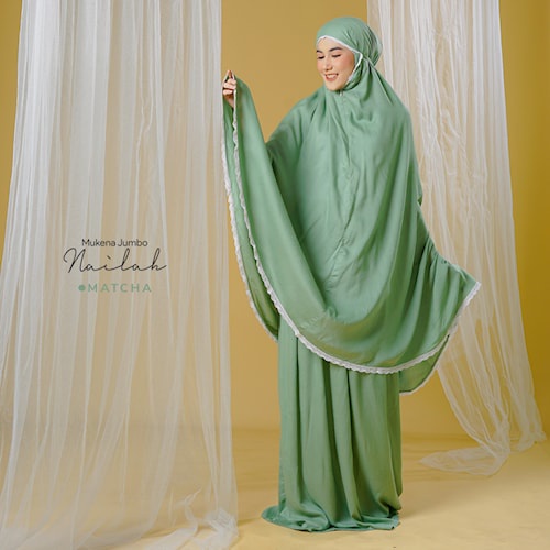 Mukena Mukenah dewasa murah jumbo bahan adem katun Model Terbaru Seserahan Premium Mukena Polos Semi Jumbo 2 in 1 Nailah