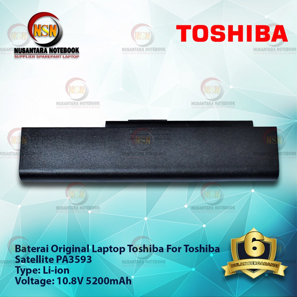 Baterai Laptop Toshiba Satellite PA3593 Original