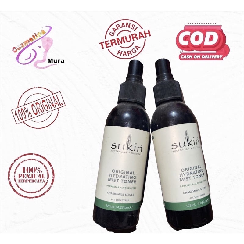 [ promo 125 ML ] sukin hydrating Mist toner - toner spray sukin untuk melembakan wajah