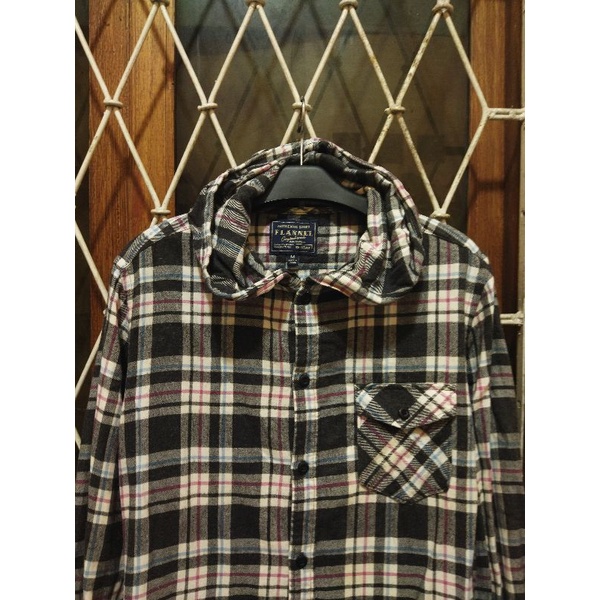 kemeja flannel uniqlo second original M kemeja hoodie casual pria murah terlaris