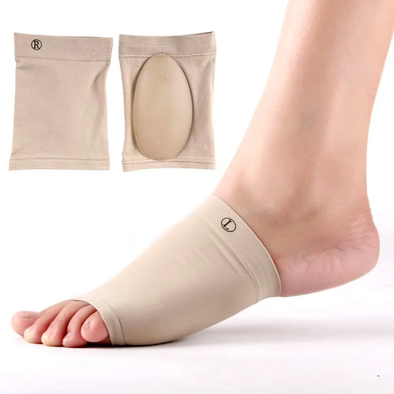 1 Pasang Foot Arch Support Bahan Kain Halus Lembut / Insole Kaki Datar Silicone Premium