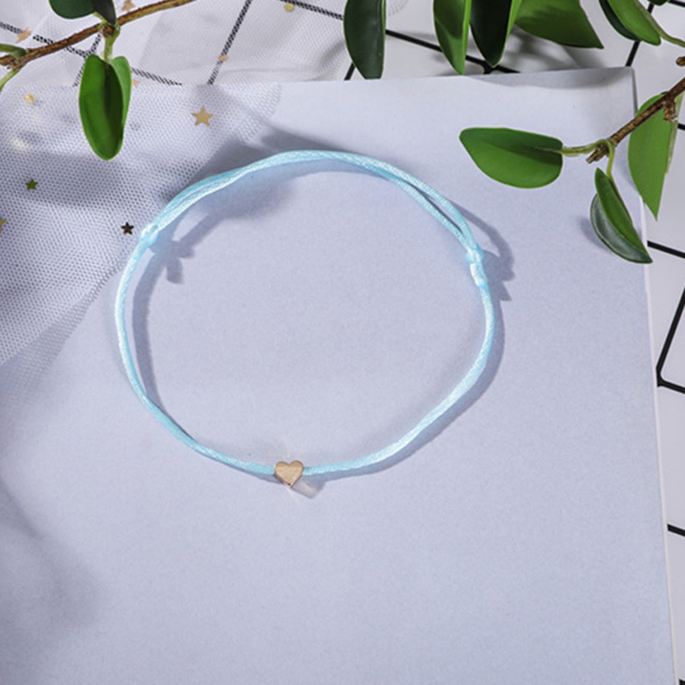 Hu Hu Hu Hu Hu Alat Bantu Pasang Kacamata♡ Gelang Tali Adjustable Dengan Charm Hati Untuk Wanita