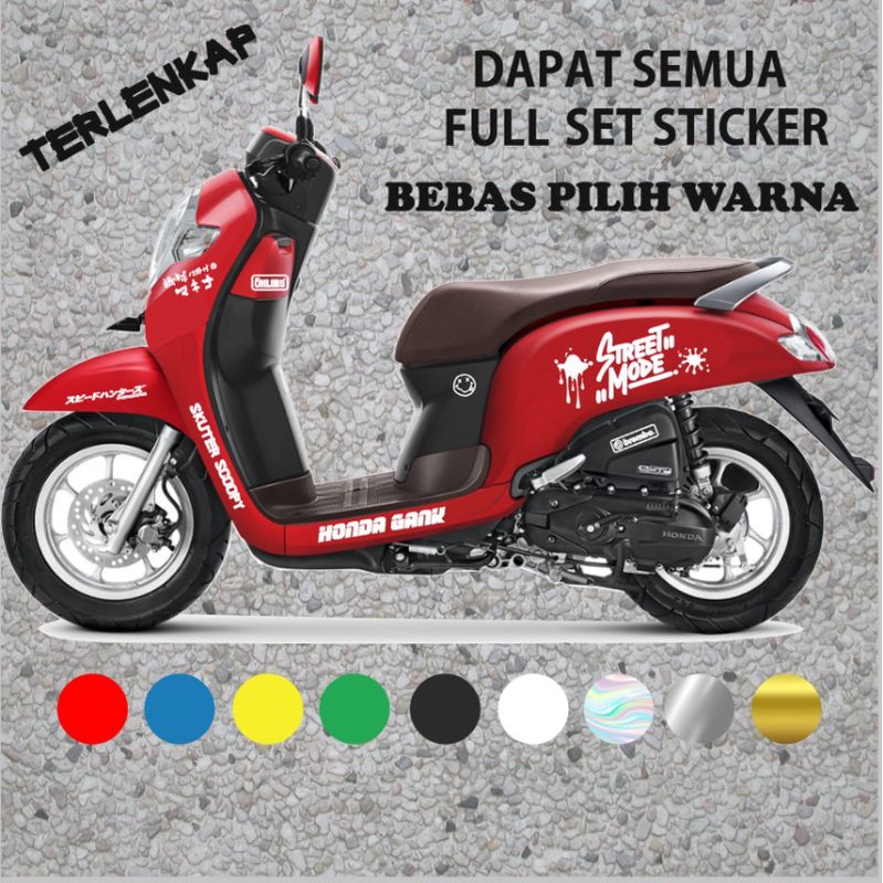 ALL SCOOPY CUTTING STICKER STRIPING STREET MODE ON/ STIKER YANG LAGI VIRALLL