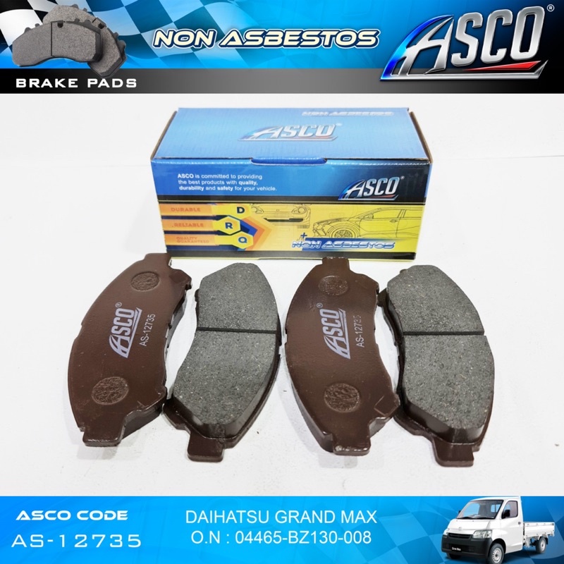 Brake Pad Kampas Rem Depan Set Daihatsu Granmax &amp; Luxio ASCO AS-12735